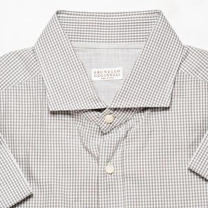 Brunello Cucinelli Men's 2XL Button Shirt Gray